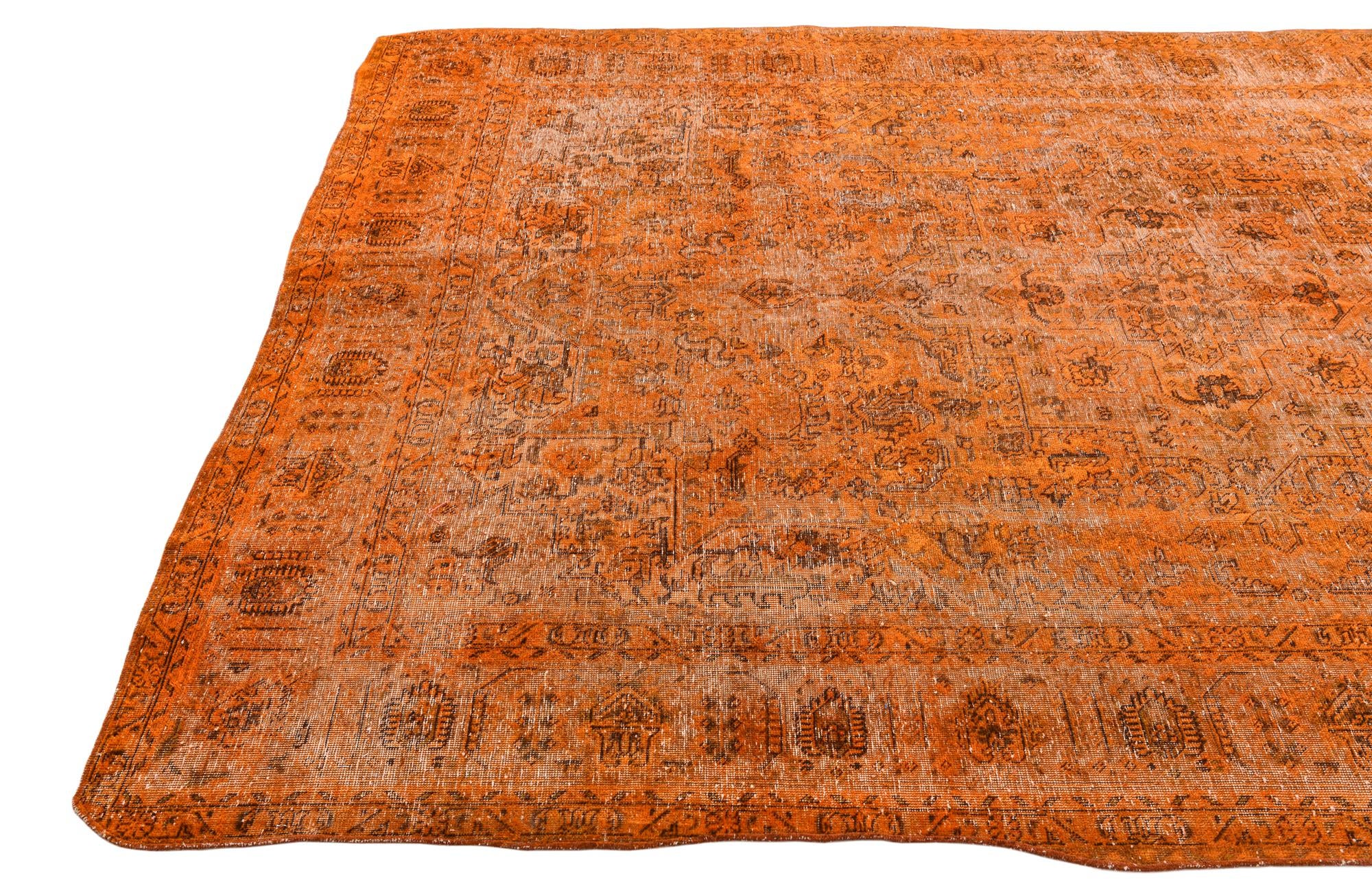 6' 6 x 9' 6 Hand Knotted Ultra Vintage Persian Wool Rug