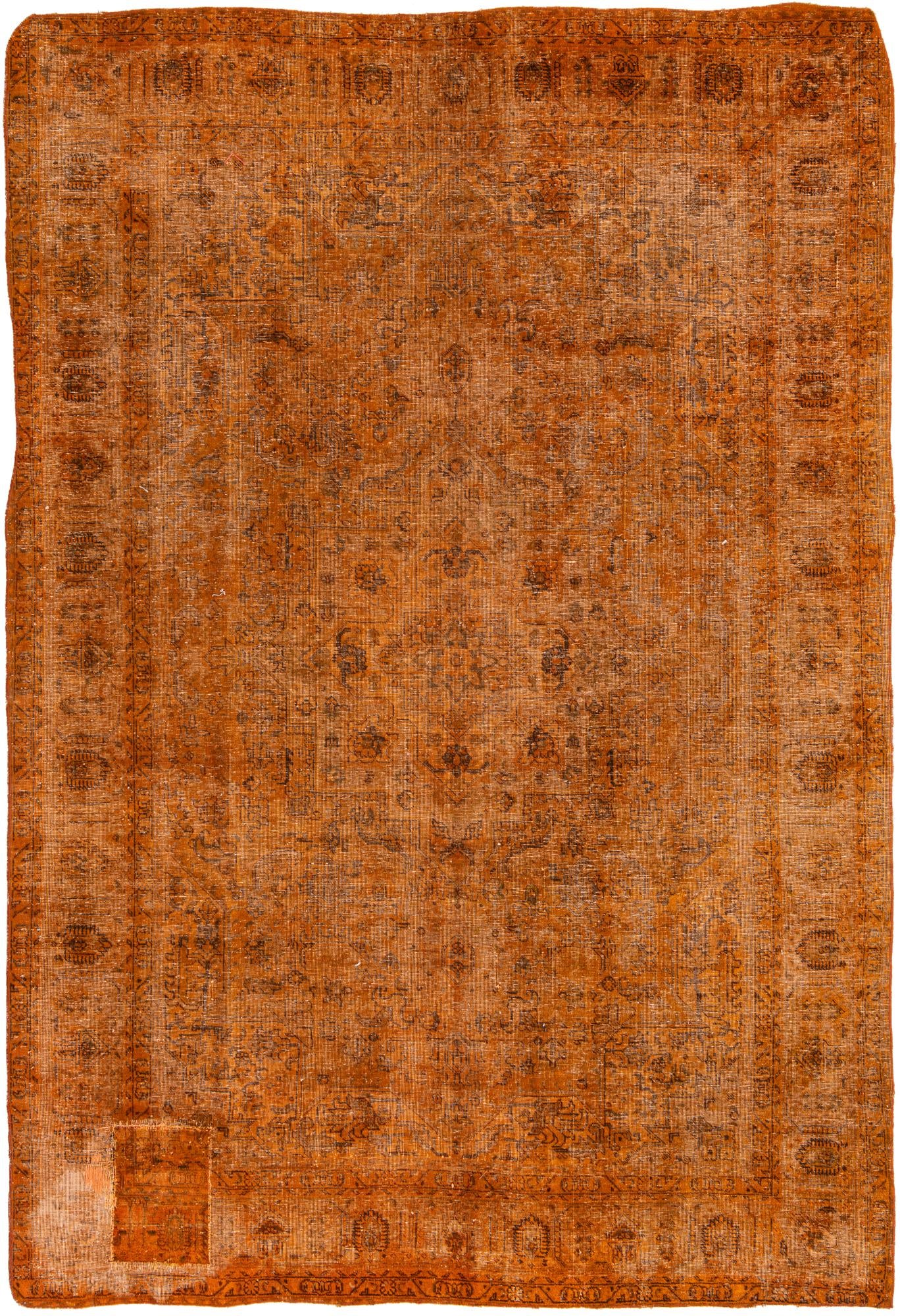 6' 6 x 9' 6 Hand Knotted Ultra Vintage Persian Wool Rug