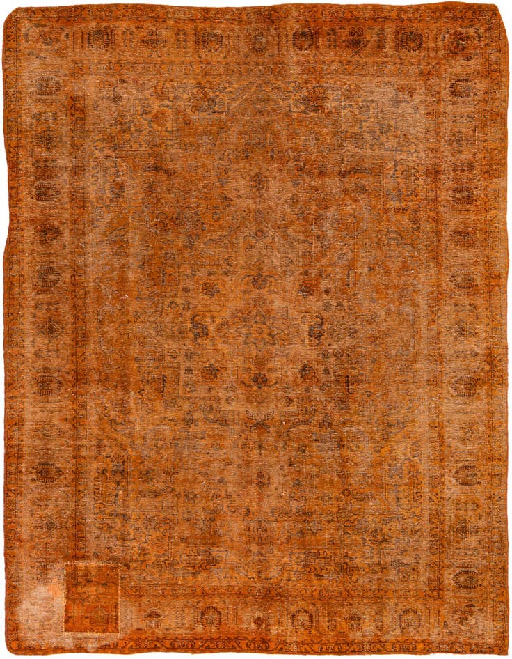 Detail image of 6' 6 x 9' 6 Hand Knotted Ultra Vintage Persian Wool Rug