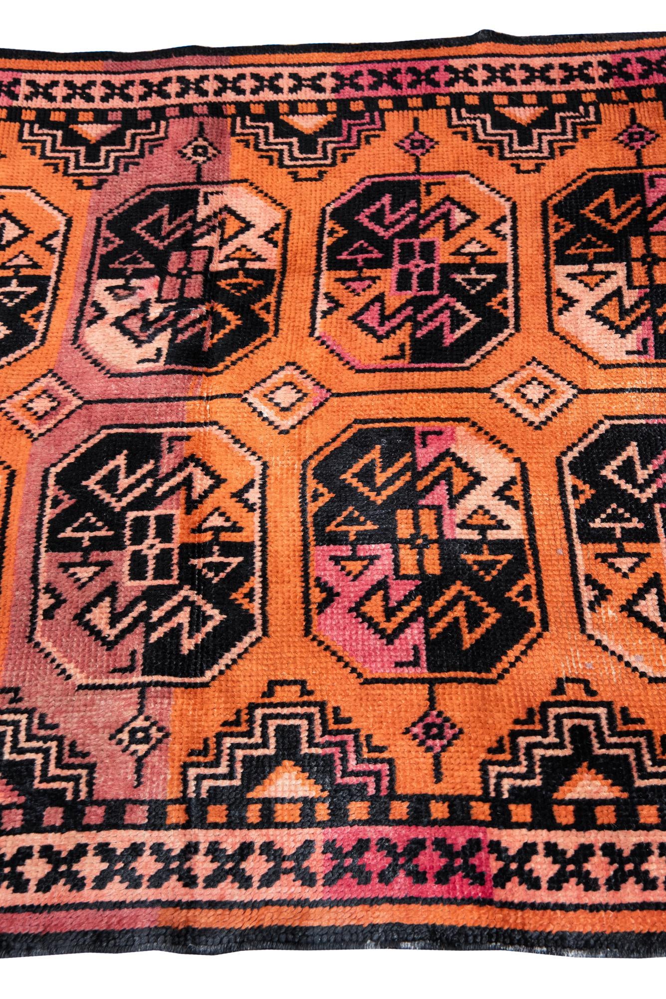 3' 8 x 5' 5 Hand Knotted Ultra Vintage Persian Wool Rug