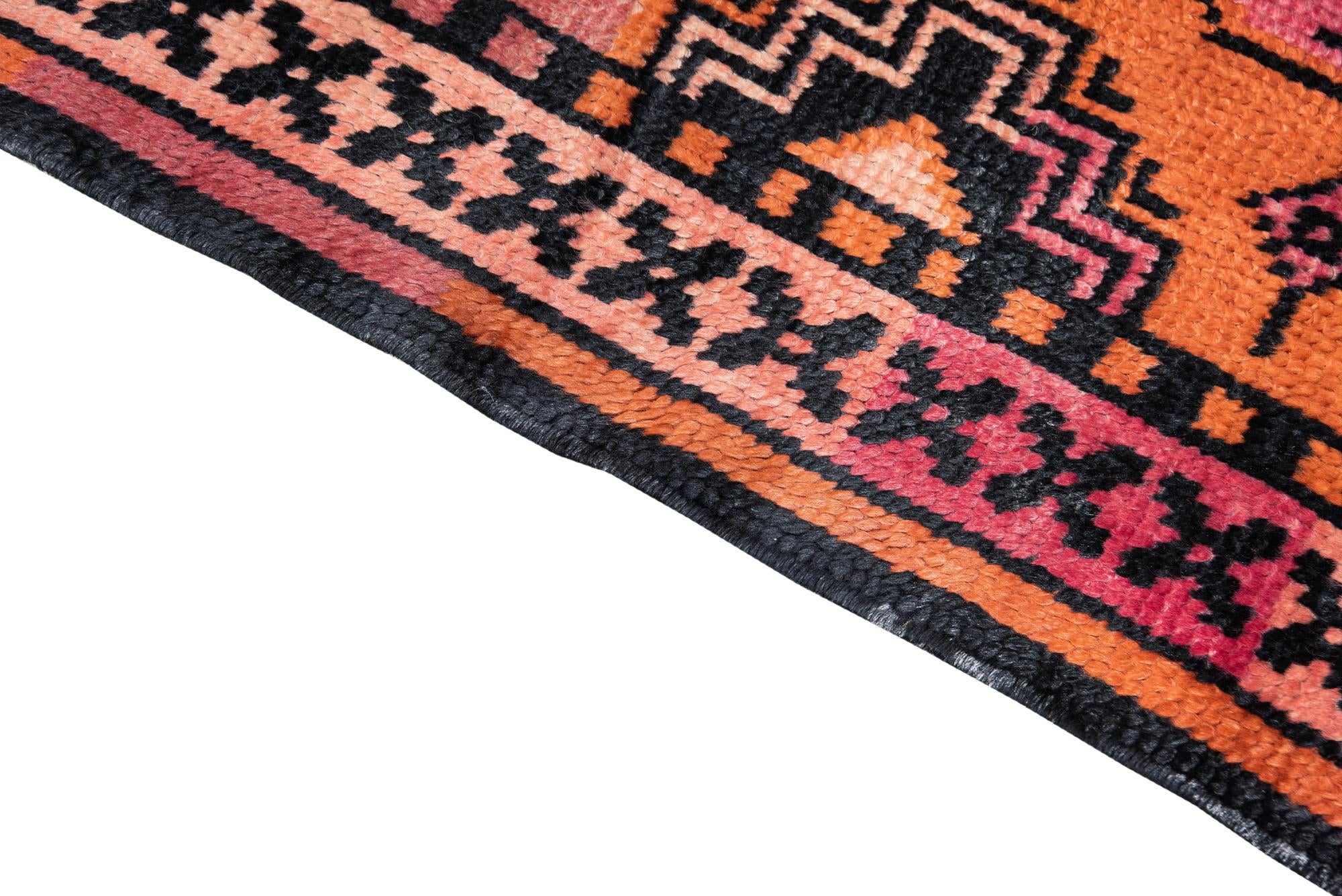 3' 8 x 5' 5 Hand Knotted Ultra Vintage Persian Wool Rug