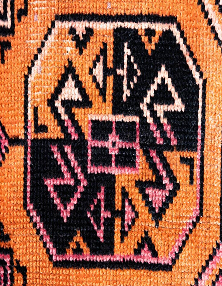 Detail image of 3' 8 x 5' 5  Hand Knotted Ultra Vintage Persian Wool Rug