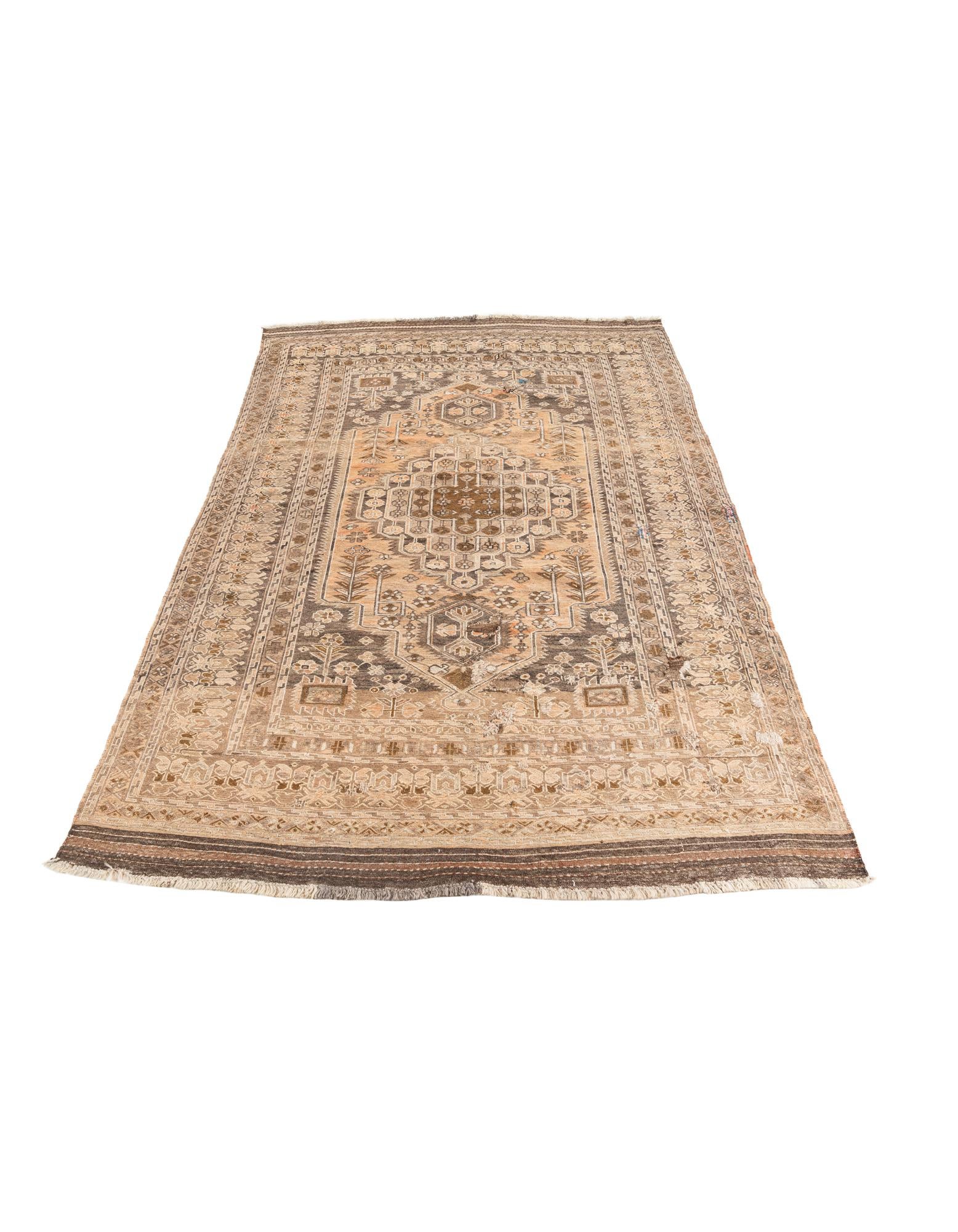 5' x 7' Hand Knotted Ultra Vintage Persian Wool Rug