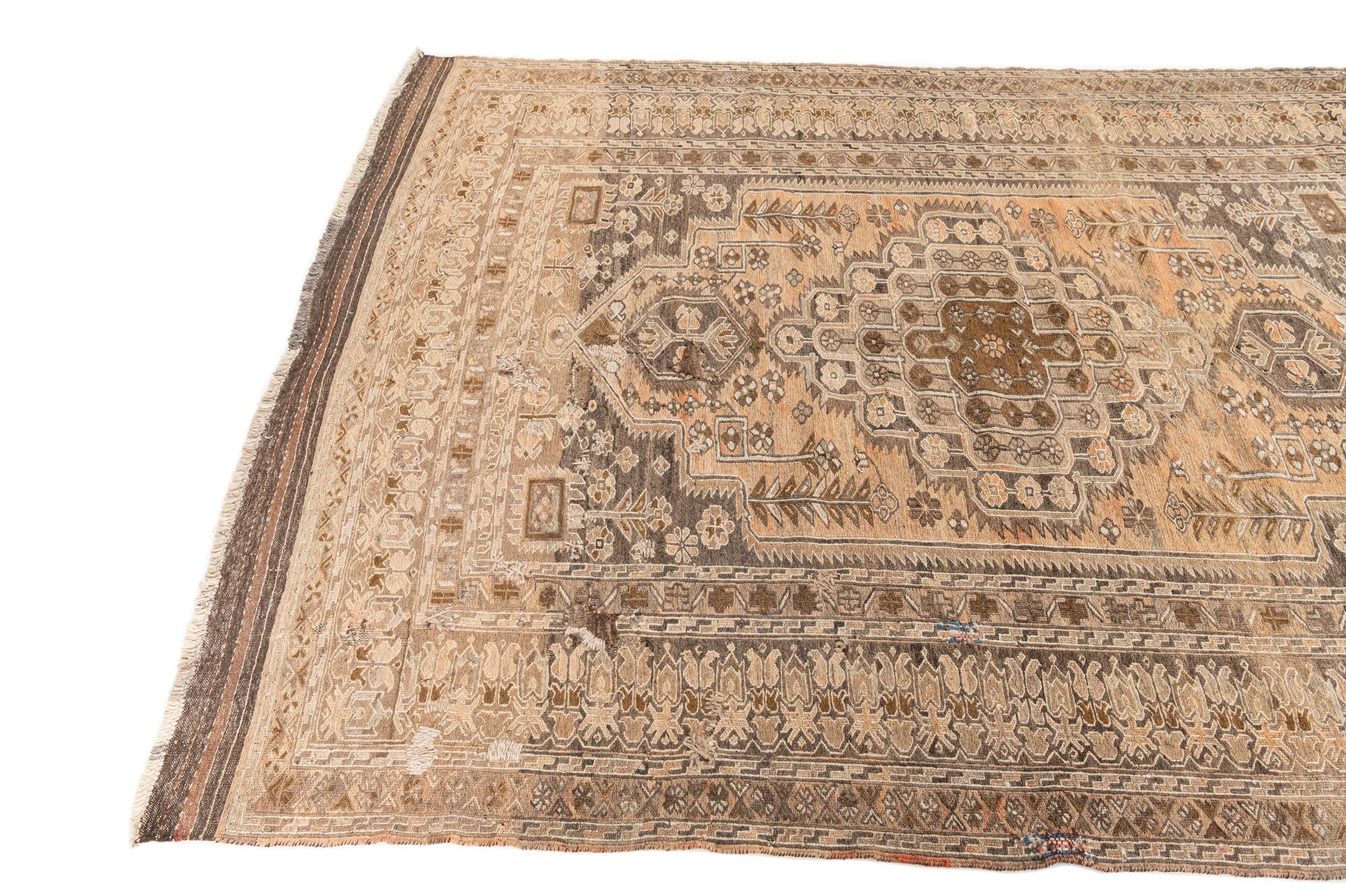 5' x 7' Hand Knotted Ultra Vintage Persian Wool Rug