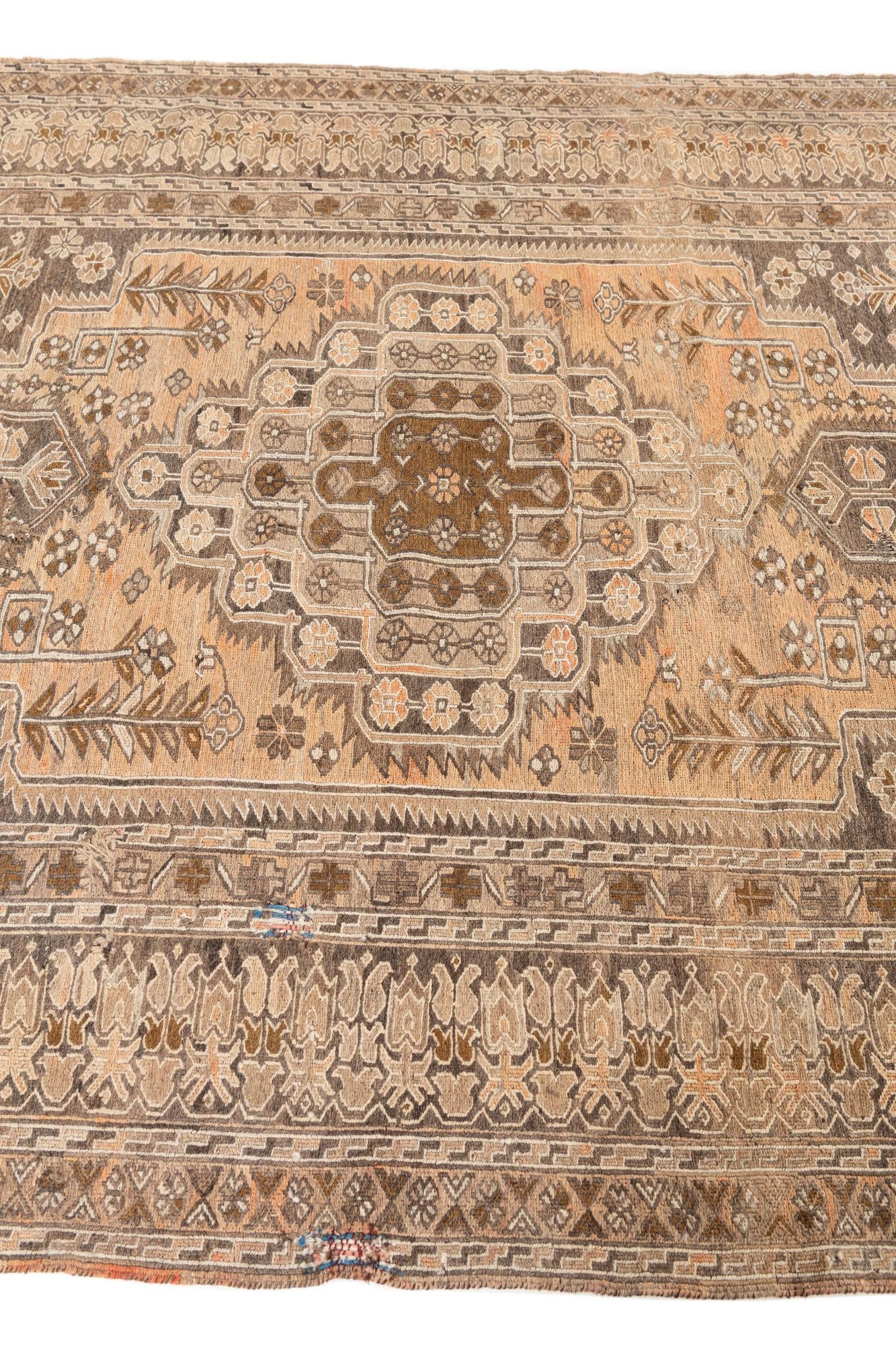 5' x 7' Hand Knotted Ultra Vintage Persian Wool Rug
