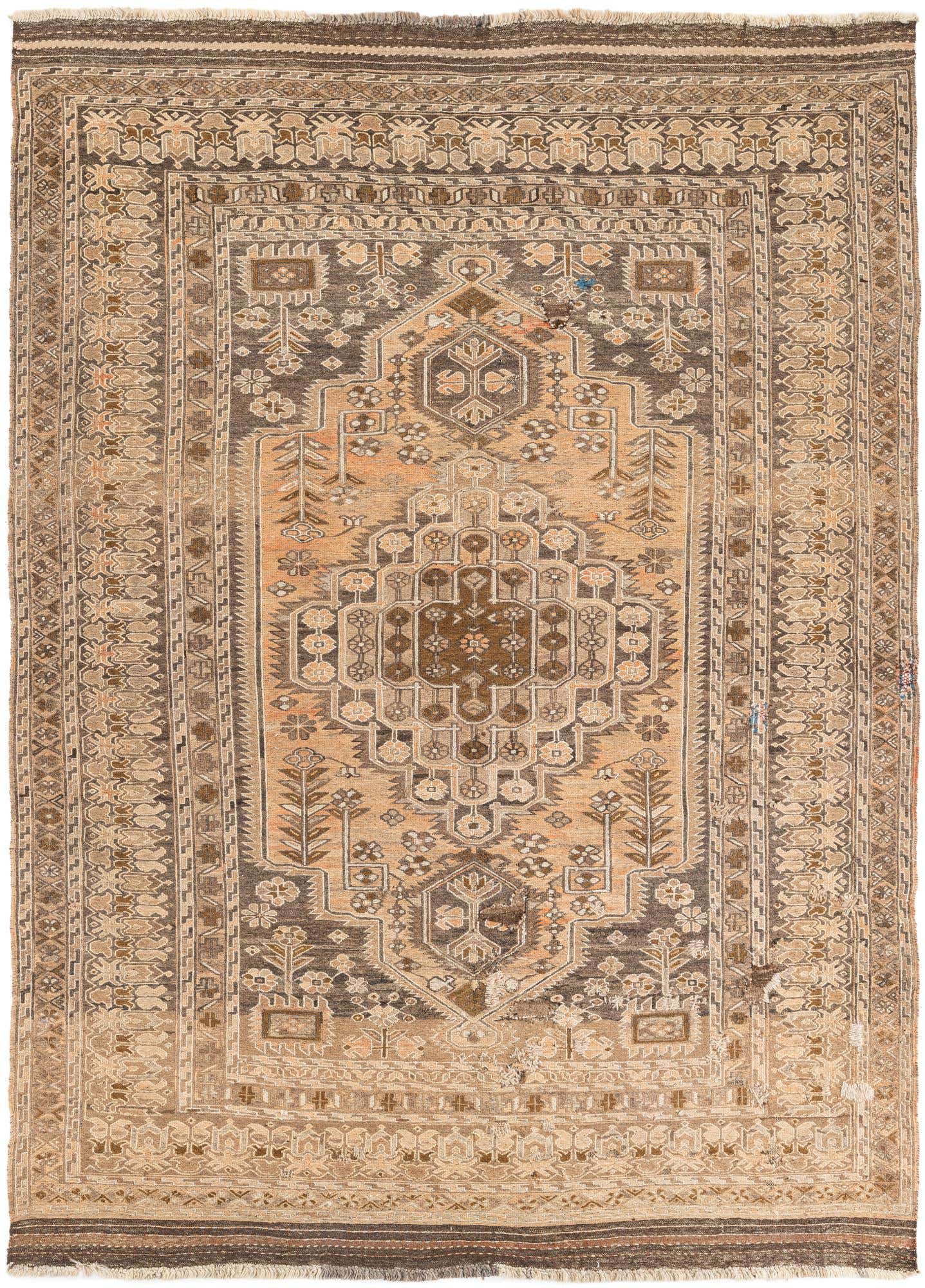 5' x 7' Hand Knotted Ultra Vintage Persian Wool Rug