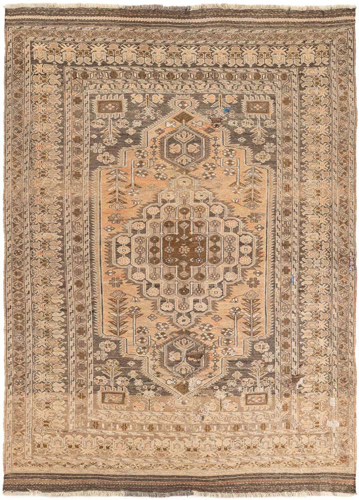 5' x 7' Hand Knotted Ultra Vintage Persian Wool Rug