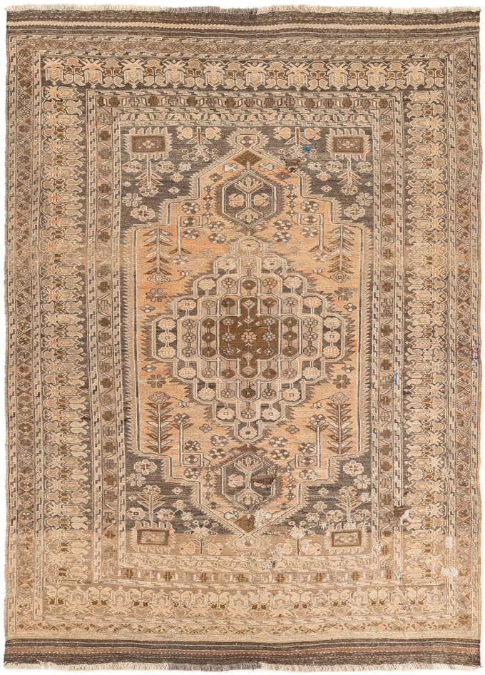 Detail image of 5' x 7' Hand Knotted Ultra Vintage Persian Wool Rug