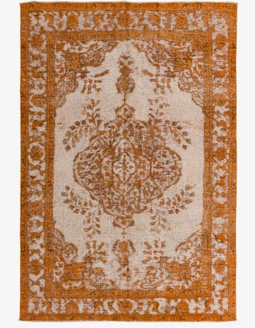 6' 6 x 9' 7 Hand Knotted Ultra Vintage Persian Wool Rug