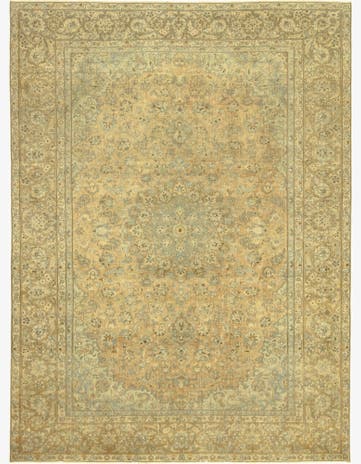 9' 3 x 12' 6 Hand Knotted Ultra Vintage Persian Wool Rug