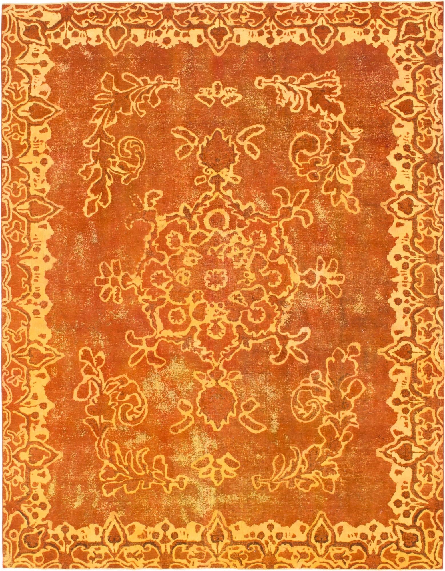 9' 8 x 12' 8  Hand Knotted Ultra Vintage Persian Wool Rug