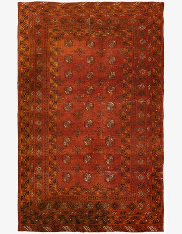 5' 10 x 9' Hand Knotted Ultra Vintage Persian Wool Rug