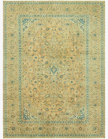 9' 6 x 13' Hand Knotted Ultra Vintage Persian Wool Rug