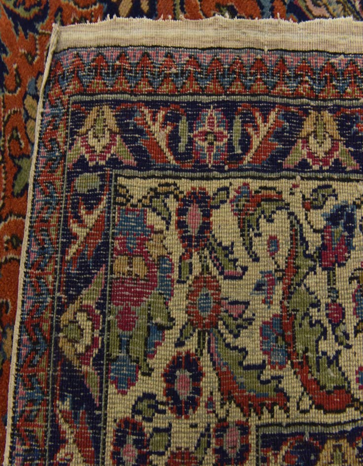 Detail image of 6' 9 x 9' 10 Hand Knotted Varamin Wool Rug
