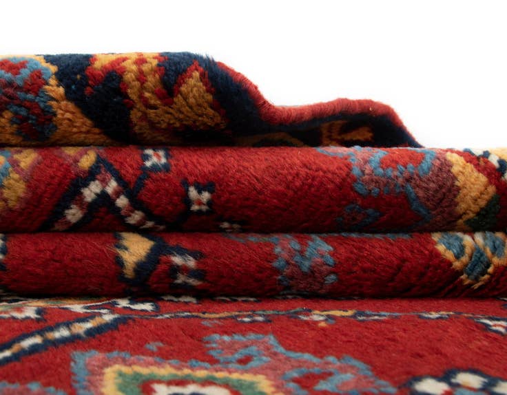 Detail image of 3' 5 x 4' 11 Hand Knotted Yalameh Persian Wool Rug