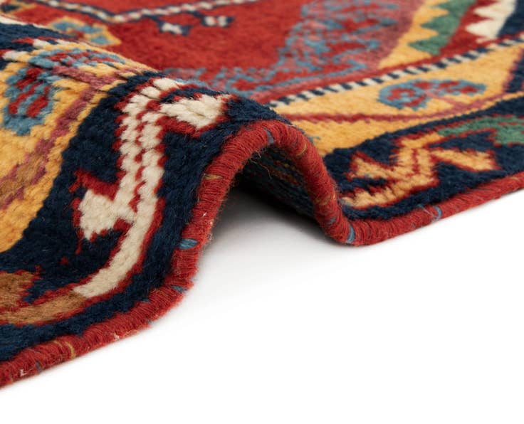 Detail image of 3' 5 x 4' 11 Hand Knotted Yalameh Persian Wool Rug