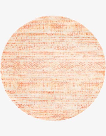 Orange Apollo Round Rug
