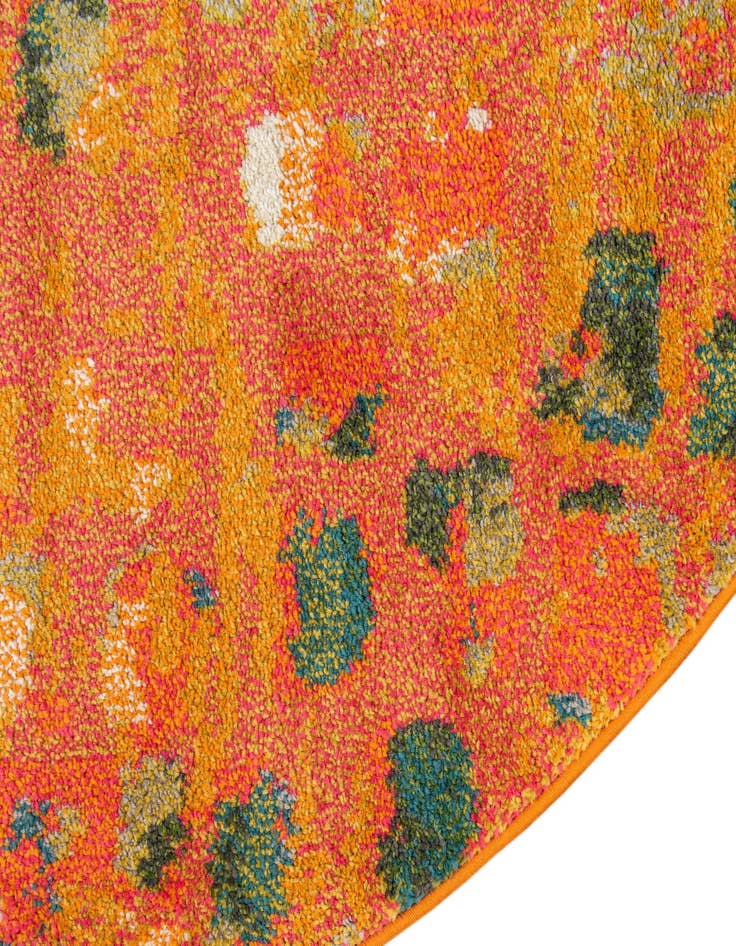 Detail image of 8' x 8'  Washable Barcelona Round Rug