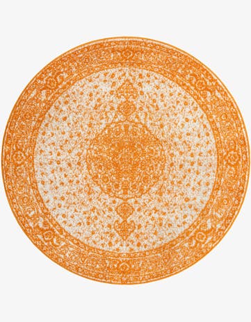 Orange Bexley Round Rug