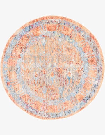 Orange Brooklyn Round Rug