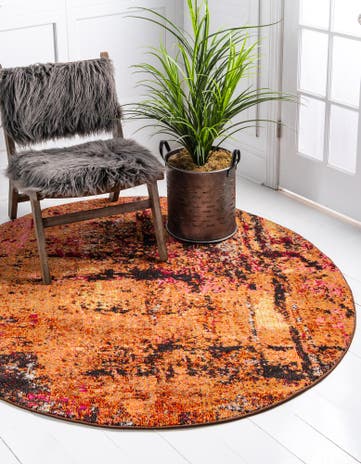 8' x 8' Washable Casablanca Round Rug