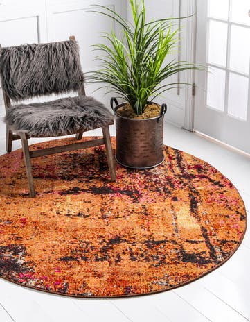 8' x 8' Washable Casablanca Round Rug