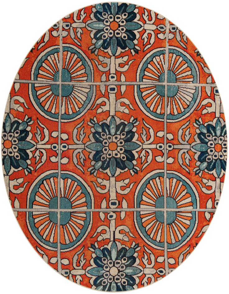 Detail image of 8' x 8' Washable Casablanca Round Rug