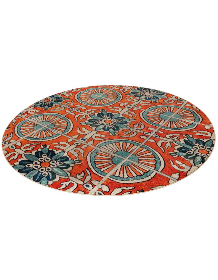 Detail image of 8' x 8'  Washable Casablanca Round Rug