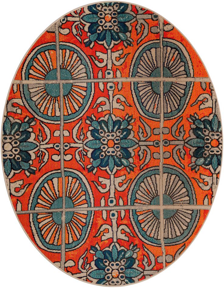 Detail image of 6' x 6' Washable Casablanca Round Rug