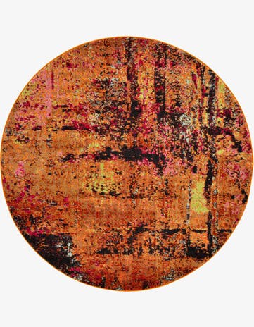 6' x 6' Washable Casablanca Round Rug