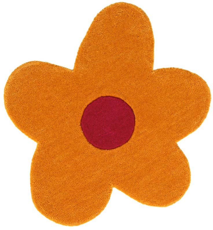 Detail image of 2' 2 x 2' 2 Happy Rugs Funky Flower Wool Round