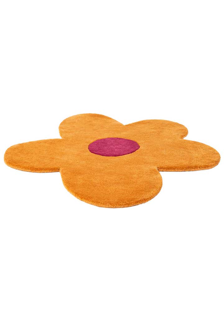 3' 1 x 3' 1 Happy Rugs Funky Flower Wool Round