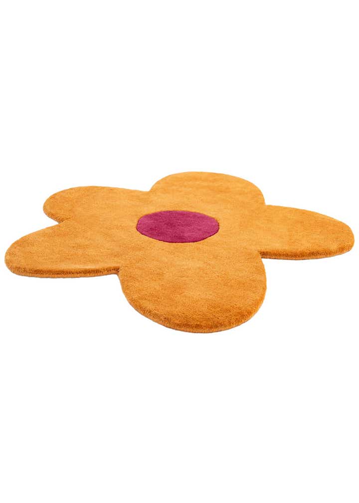 3' 1 x 3' 1 Happy Rugs Funky Flower Wool Round