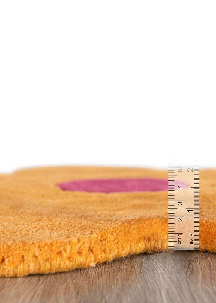 3' 1 x 3' 1 Happy Rugs Funky Flower Wool Round