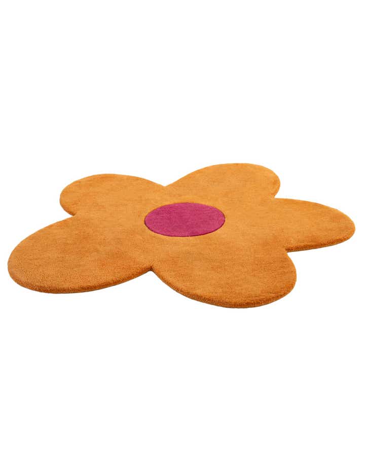 4' 1 x 4' 1 Happy Rugs Funky Flower Wool Round