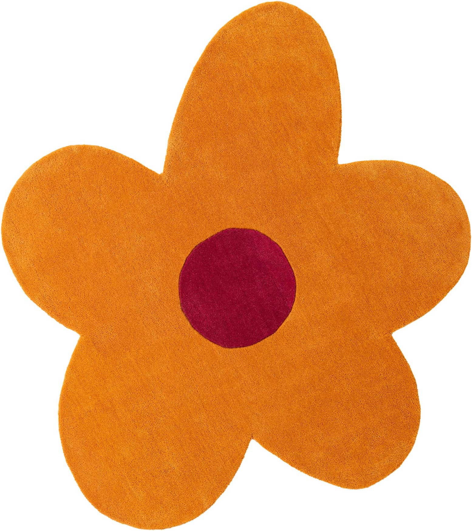 5' 1 x 5' 1 Happy Rugs Funky Flower Wool Round