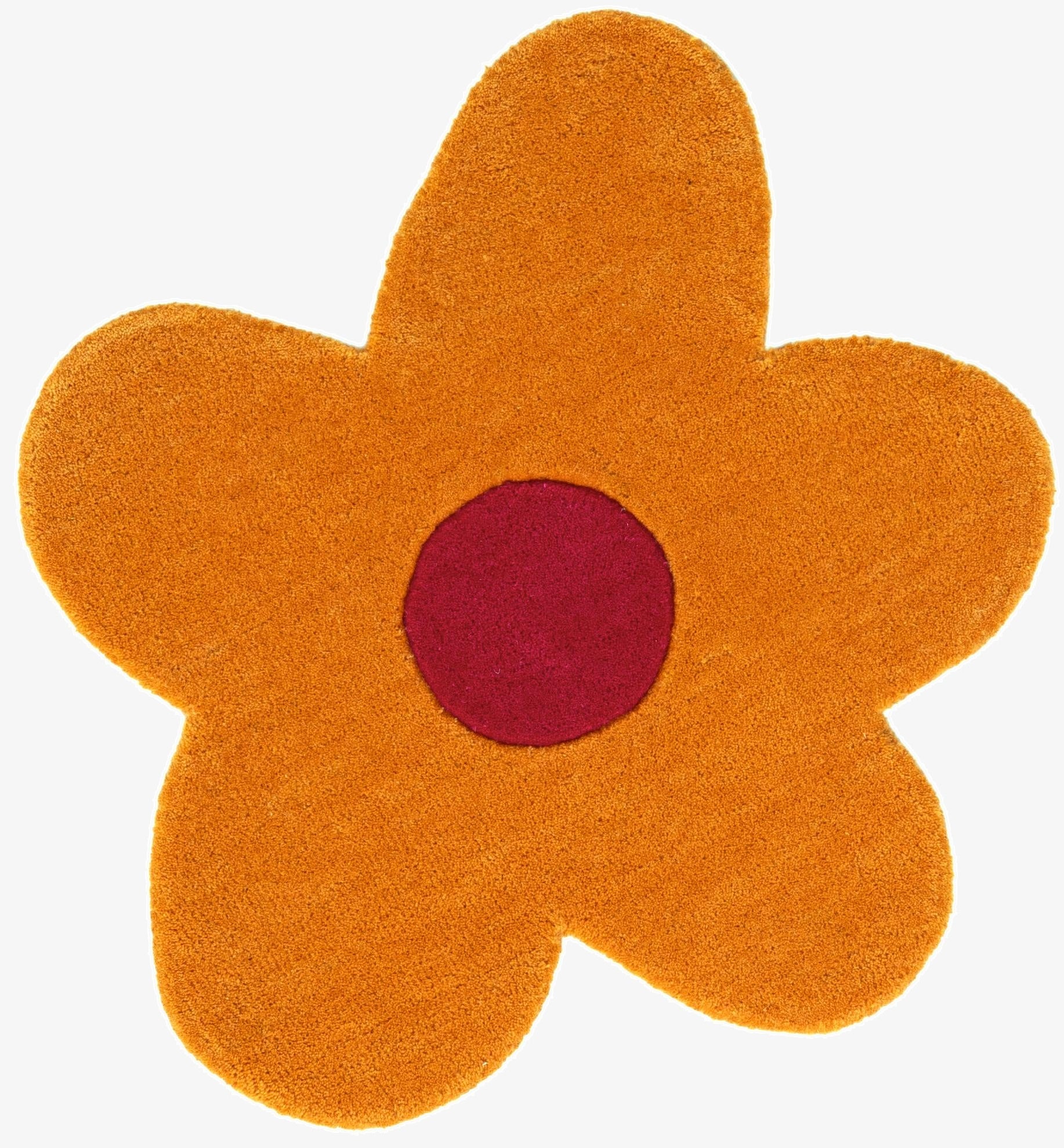 2' 2 x 2' 2 Happy Rugs Funky Flower Wool Round