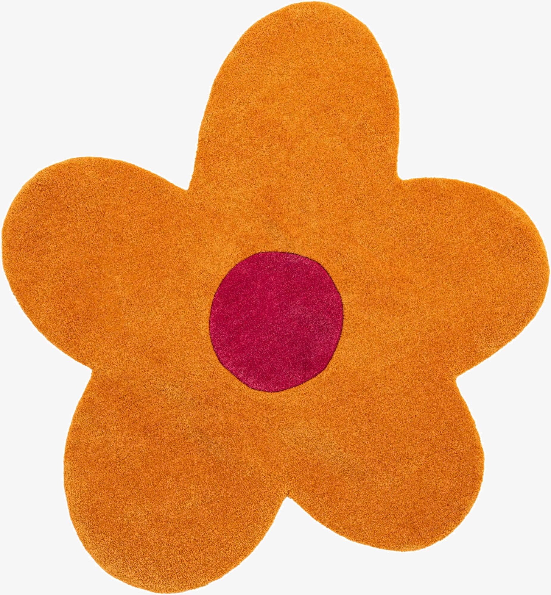 4' 1 x 4' 1 Happy Rugs Funky Flower Wool Round