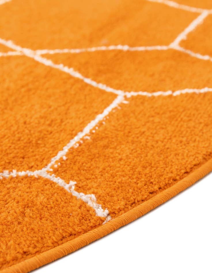 Detail image of 4' x 4' Lattice Frieze Round Rug