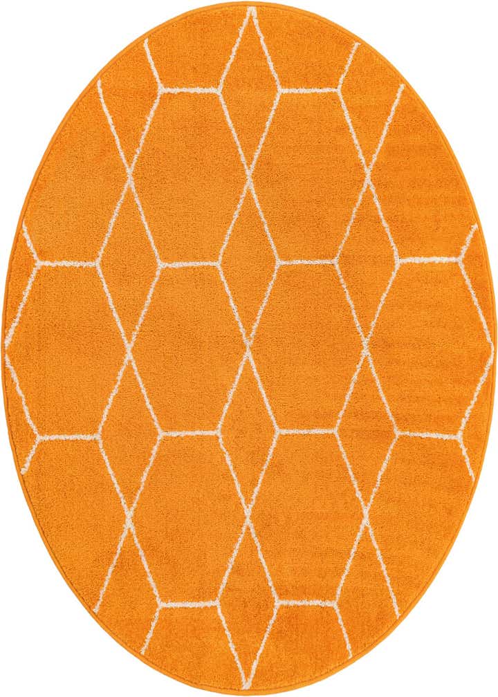4' x 4' Lattice Frieze Round Rug