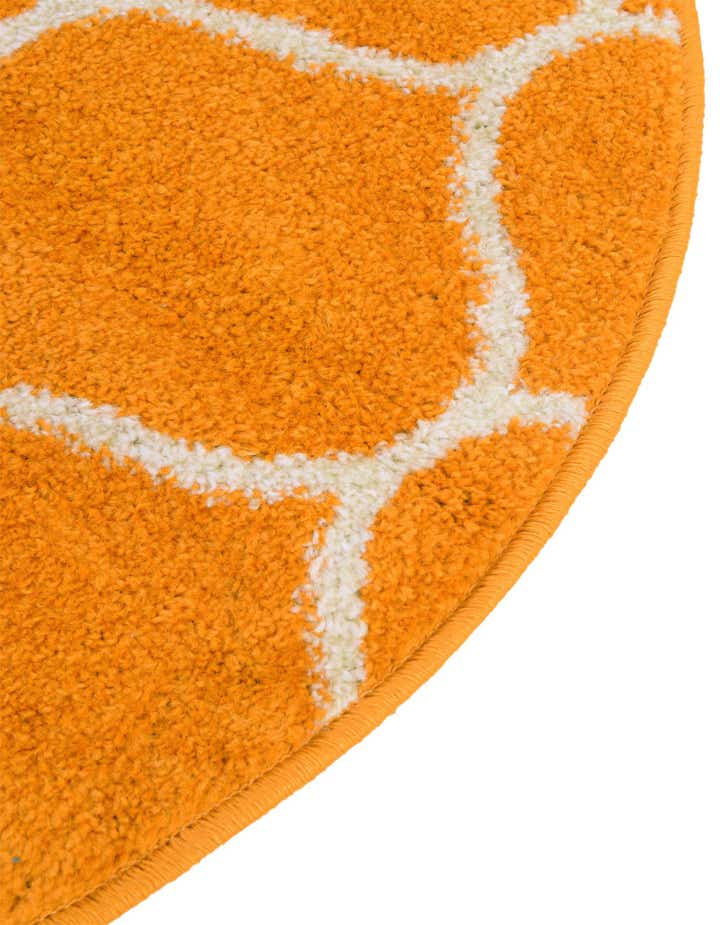 5' 3 x 5' 3 Lattice Frieze Round Rug