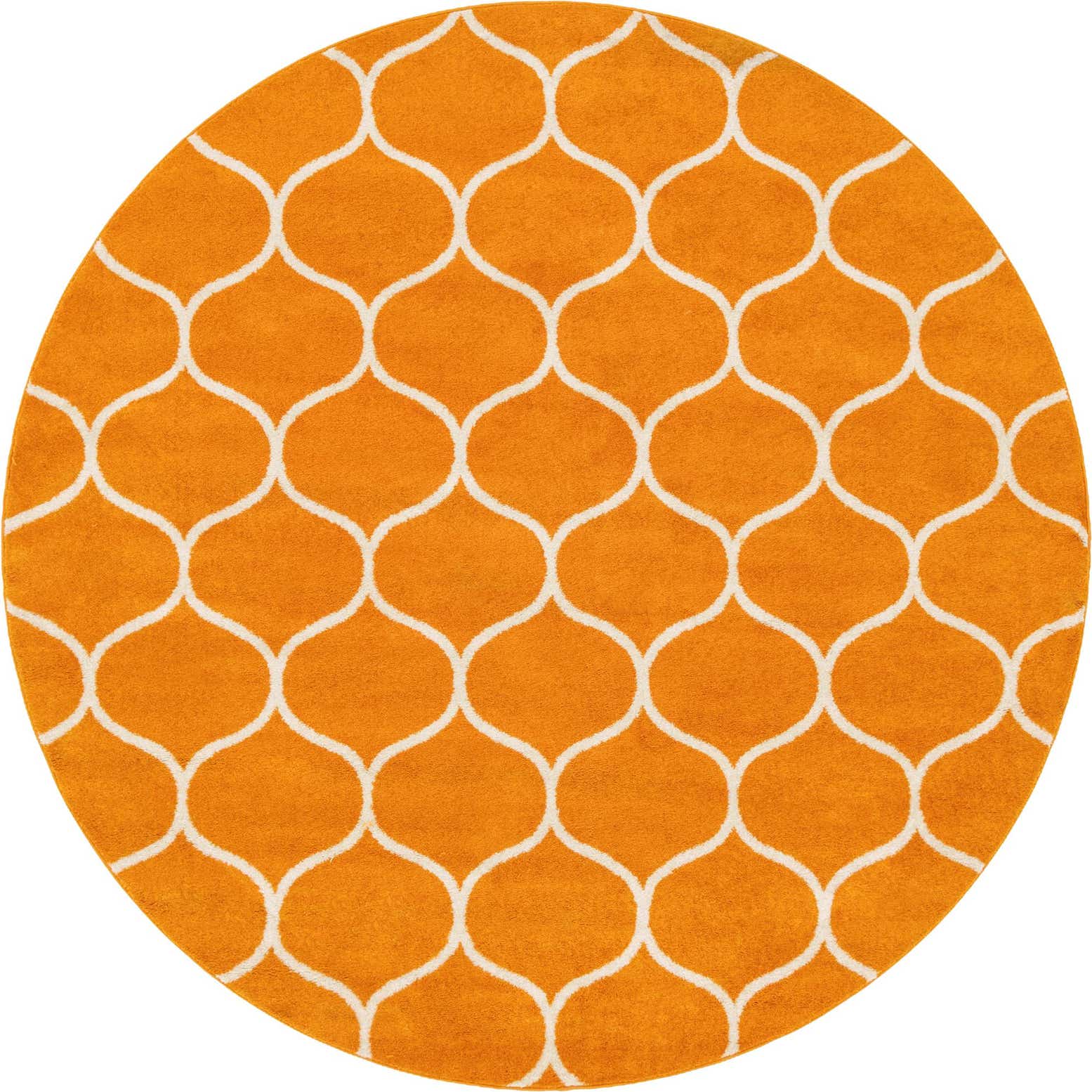 7' 10 x 7' 10 Lattice Frieze Round Rug