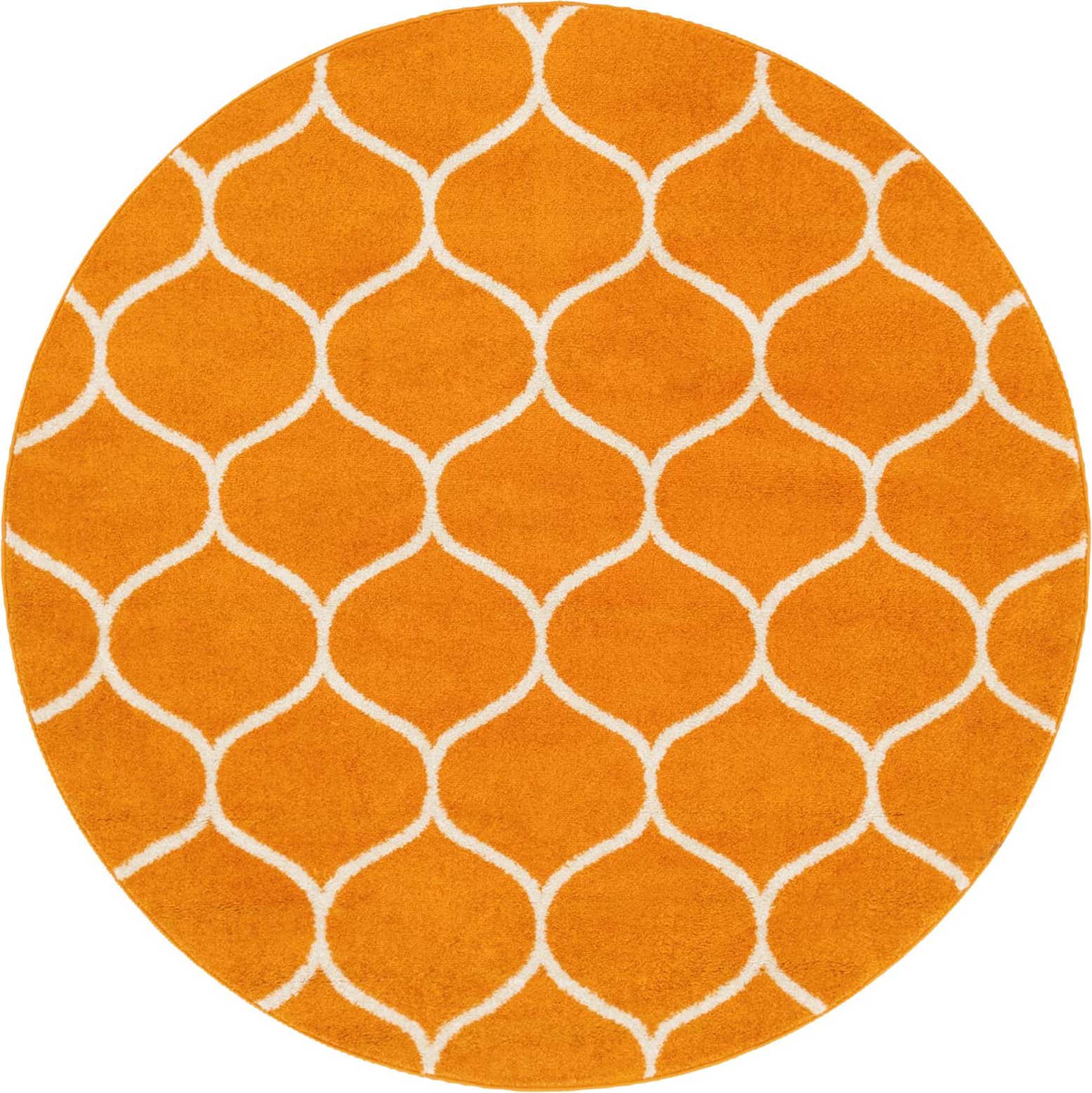 5' 3 x 5' 3 Lattice Frieze Round Rug