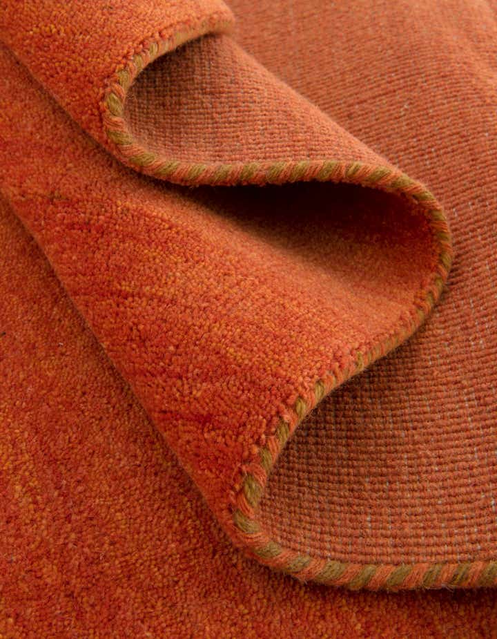 9' 10 x 9' 10 Solid Gabbeh Wool Round Rug