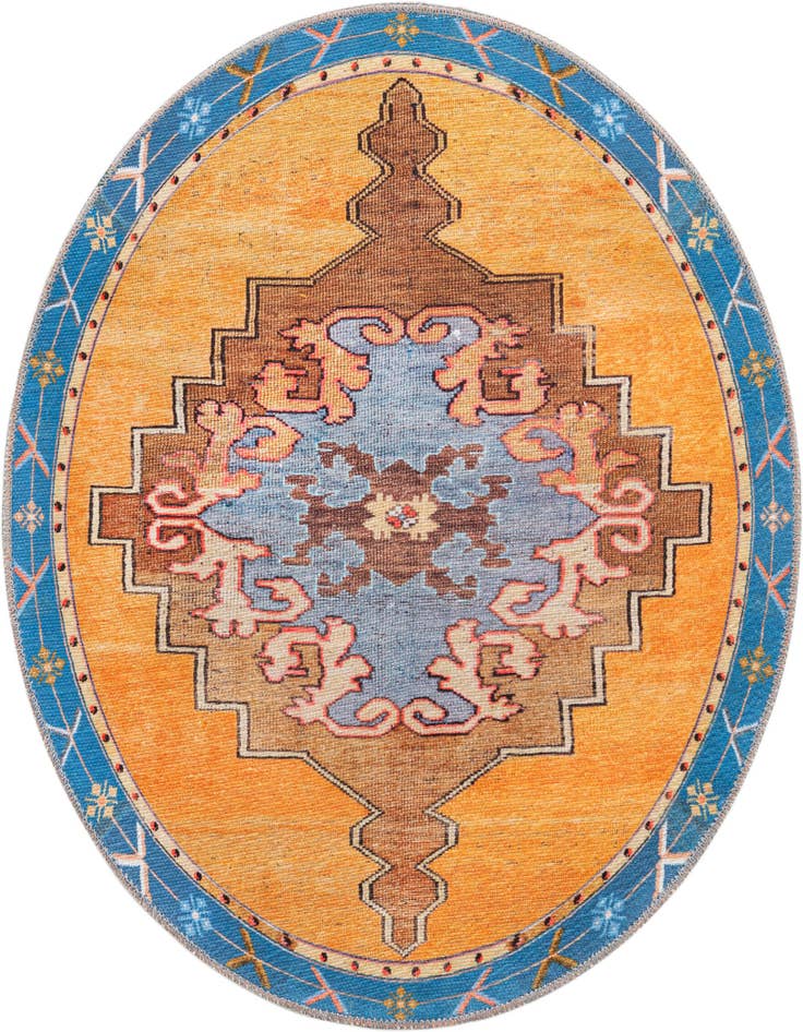Detail image of 3' 6 x 3' 6 Washable Timeless Round Rug