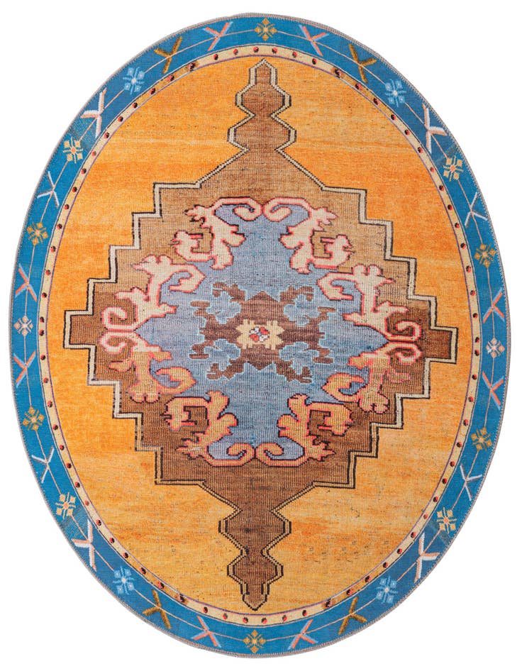 Detail image of 5' x 5' Washable Timeless Round Rug