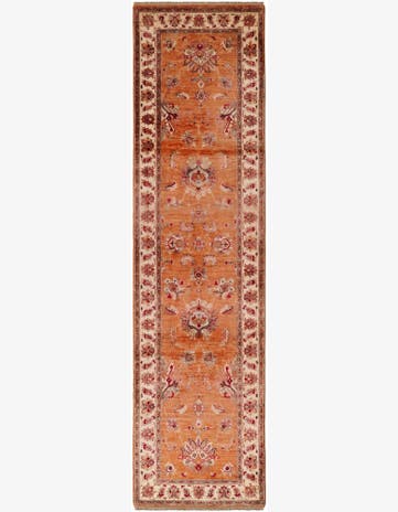 2' 8 x 10' 5 Hand Knotted Ariana Ziegler Runner Rug