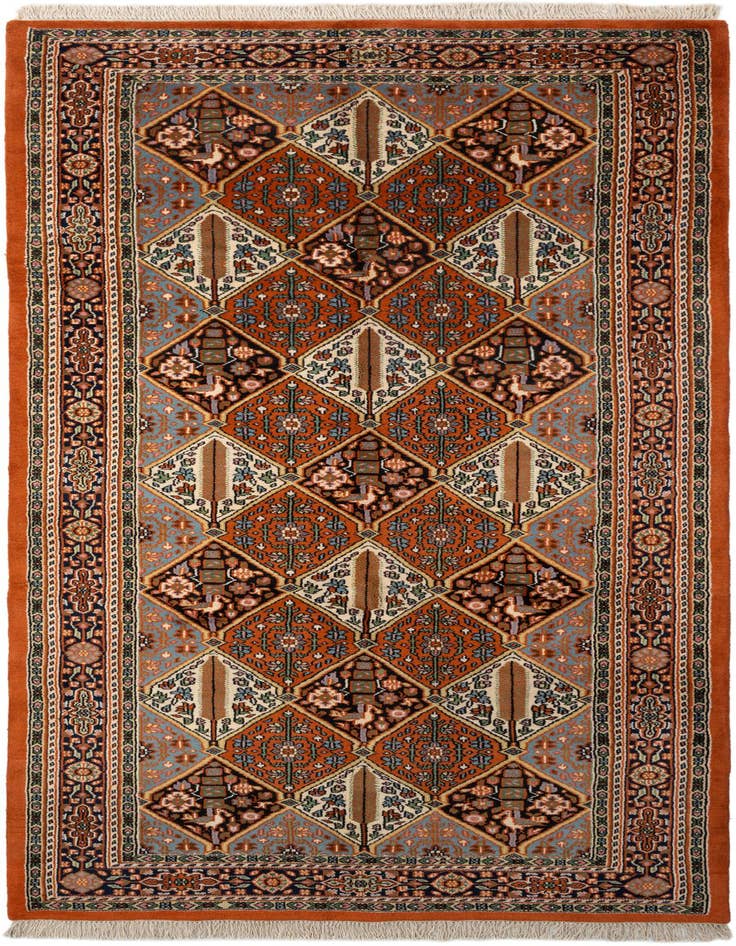Detail image of 5' 4 x 11' 5 Hand Knotted Bakhtiar Wool Runner Rug