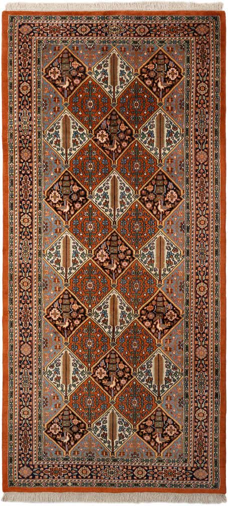 5' 4 x 11' 5 Hand Knotted Bakhtiar Wool Runner Rug