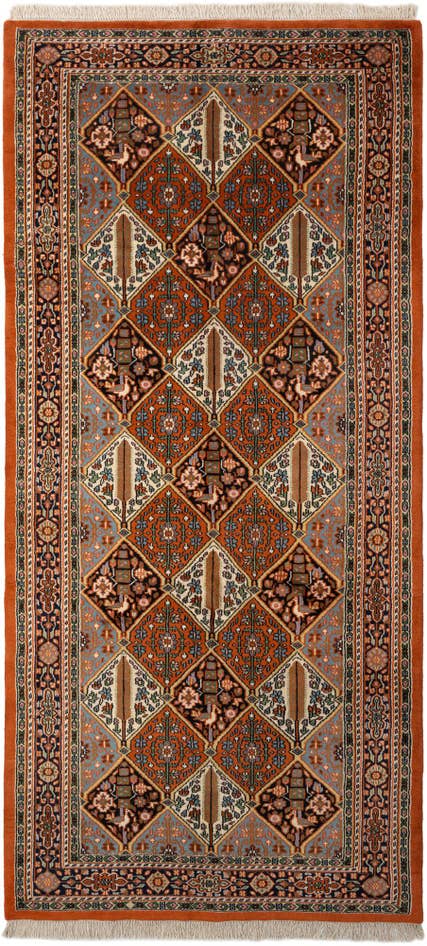 Detail image of 5' 4 x 11' 5 Hand Knotted Bakhtiar Wool Runner Rug